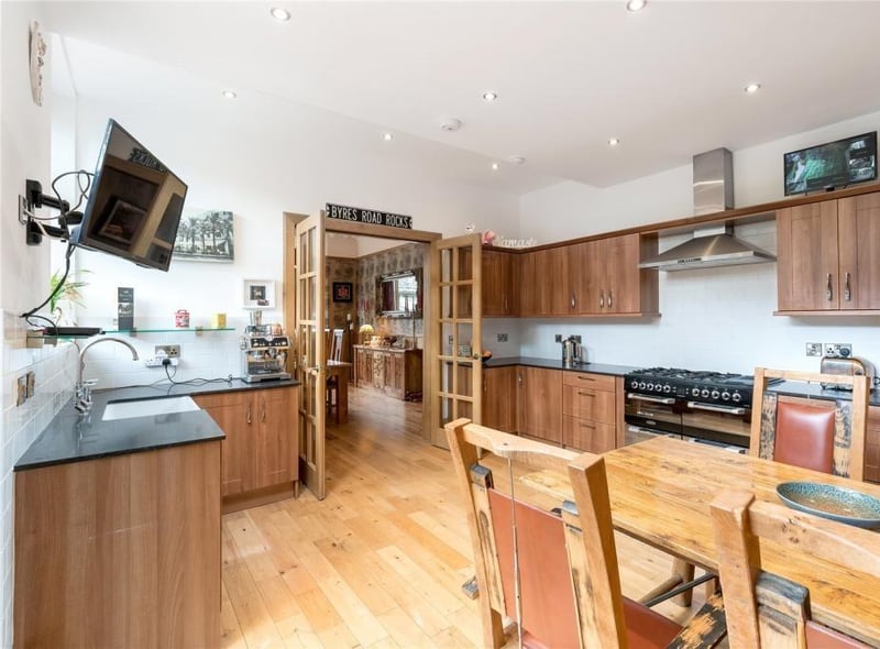 The kitchen has modern, high spec, built-in appliances.