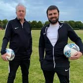 Thomas Devine (right), was disappointed his team didn't force extra time at Auchinleck Talbot