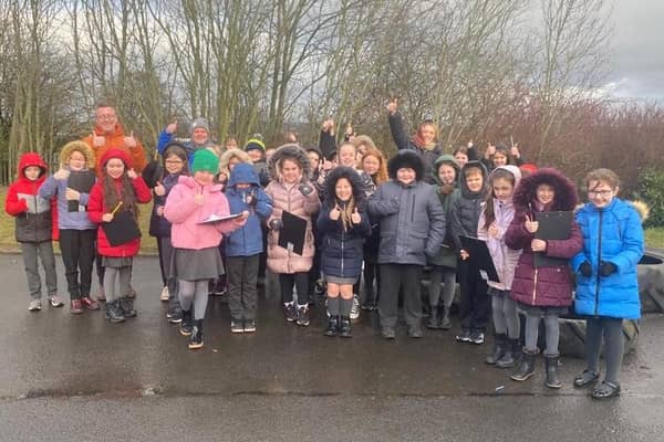 Despite the weather, visitors and pupils alike enjoyed a wee change from the norm in their lessons last week.