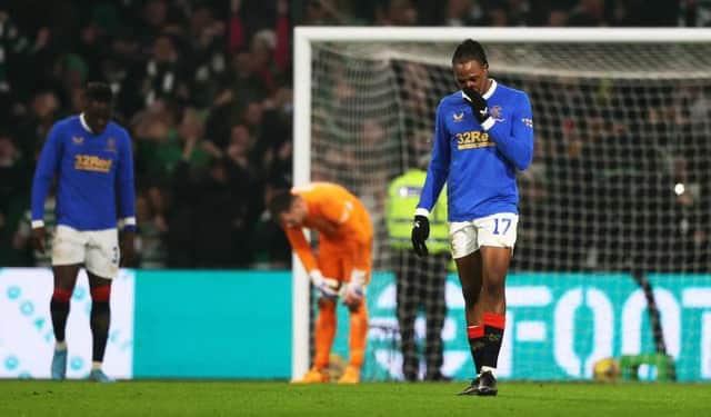 Joe Aribo's body language tells the story of Rangers' abject display in their 3-0 defeat against Celtic. (Photo by Craig Williamson / SNS Group)