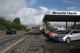 Arnold Clark dealership on edge of West Retail Park, Milngavie