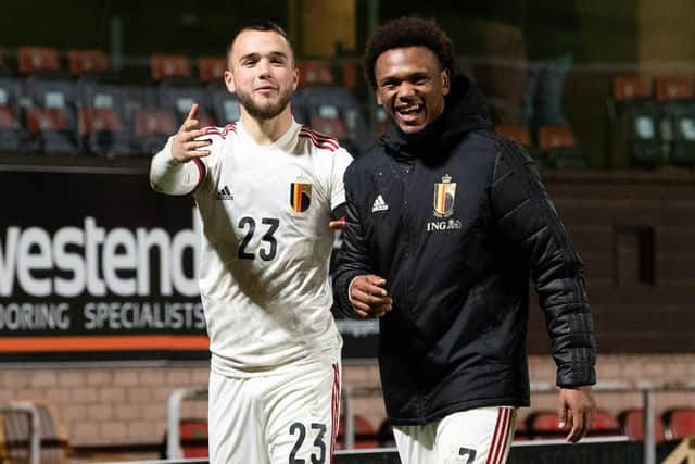 Nicolas Raskin, who has joined Rangers, has played and scored in Scotland before with Belgium Under-21s. (Photo by Ross Parker / SNS Group)