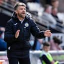 St Mirren manager Stephen Robinson issues intructions to his players during their Premiership match against Rangers on Sunday. (Photo by Craig Williamson / SNS Group)