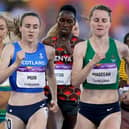 Scotland’s Laura Muir leads the Women’s 1500m Final on her way to winning golf at the Alexander Stadium, Birmingham.