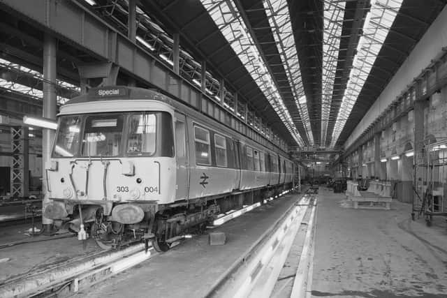 Interior view of the carriage repair shop in 1987