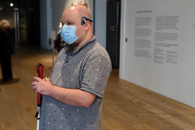 Fraser Fleming first tested the My Eyes app at the museum last month.