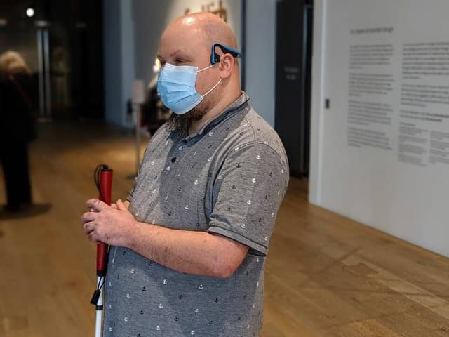 Fraser Fleming first tested the My Eyes app at the museum last month.