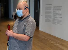 Fraser Fleming first tested the My Eyes app at the museum last month.