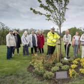 The memorial was placed and the tree planted on the site of the former Broomhill Hospital