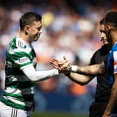 Celtic captain Callum McGregor and Rangers skipper James Tavernier ahead of the most recent Ibrox meeting in May, which the home side won 3-0. (Photo by Craig Williamson / SNS Group)