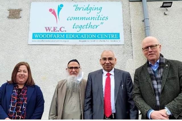 Pictured at the opening are: (l-r) Kirsten Oswald MP , WEC trustees Rafique Chaudhry and Mohammed Rashid, and Councillor Colm Merrick