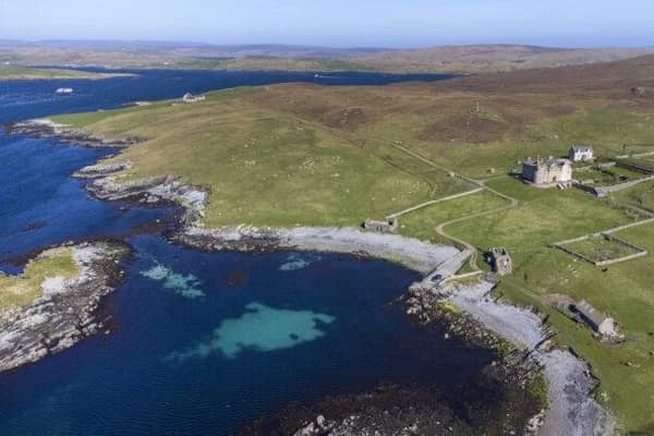 Vaila is an idyllic island with its own jetty and a ten minute boat trip to the Shetland mainland
Pic: Savills