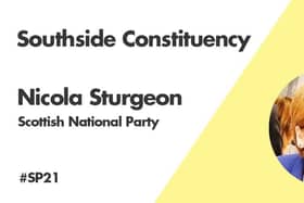 SNP leader Nicola Sturgeon has comfortably held Glasgow Southside.