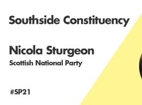 SNP leader Nicola Sturgeon has comfortably held Glasgow Southside.