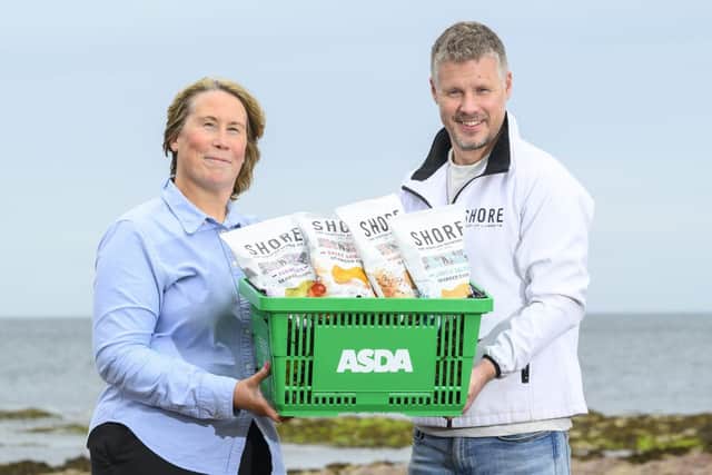 Leigh Millar, Store Manager, Asda Dunbar and Keith Paterson, Founder of SHORE