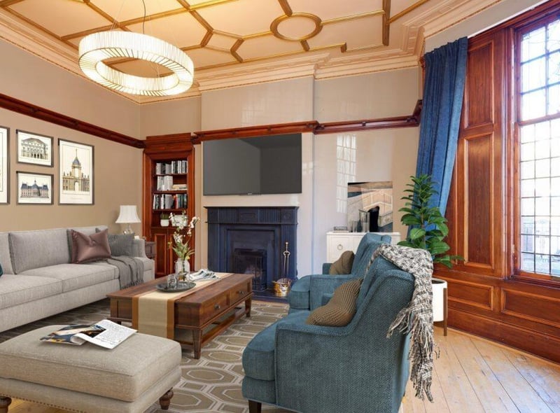 The living room.