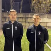 Simon Eeles (right) and Andy Soutar got their first win as Lanark United co bosses at Renfrew