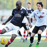 New Clyde signing Morgaro Gomis in action for Falkirk against the Bully Wee (pic: Michael Gillen)