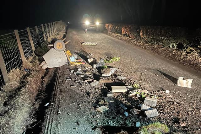 This illegal dump in Greenshields Road caused hundreds of pounds worth of damage to a local driver's car.