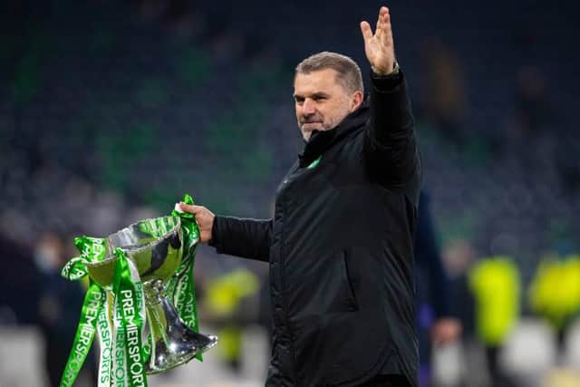 Celtic manager Ange Postecoglou has already won the Premier Sports Cup. (Photo by Ross MacDonald / SNS Group)