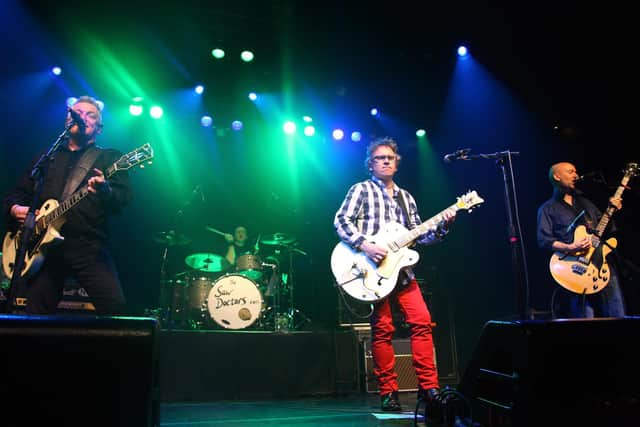 Davy Carton (L) and Leo Moran of the band "The Saw Doctors"