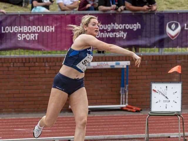 Amy Kennedy in action at the Loughborough International 2022 (pic: Bobby Gavin)