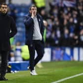 Rangers manager Giovanni van Bronckhorst watches from the touchline during the Premier Sports Cup quarter-final win over Dundee at Ibrox.  (Photo by Rob Casey / SNS Group)