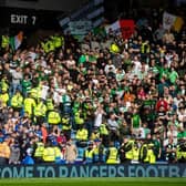 Celtic and Rangers fans are segregated during the Ladbrokes Premier match between Rangers and Celtic at Ibrox Stadium, on September 1, 2019, in Glasgow, Scotland. (Photo by Craig Williamson / SNS Group)