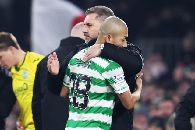 Celtic's attacker Daizen Maeda admits he has become an armchair Spurs fan since his old mentor Ange Postecoglou left the Scottish champions for the London club in the summer. (Photo by Alan Harvey / SNS Group)