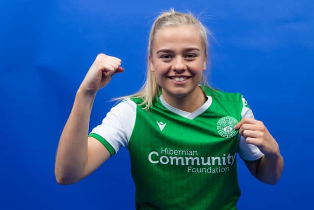 Amy Muir was on target for Hibs against Hearts. Picture: SNS