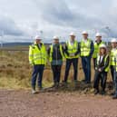 l-r: Richard Dunkley - CEO (OnPath Energy), Gordon Thomson - Projects Director (OnPath Energy), Michael Shanks -  Parliamentary Undersecretary of State, Anas Sarwar – Leader of Scottish Labour Party, Lee Wilkinson – Senior Police and Market Affairs Manager (OnPath Energy), Aileen McCreadie – Partnerships & Community Manager (OnPath Energy), Robin Winstanley – Sustainability & Community Director (OnPath Energy), Euan Wright – Wind Farm Manager (Kype Muir Wind Farm)