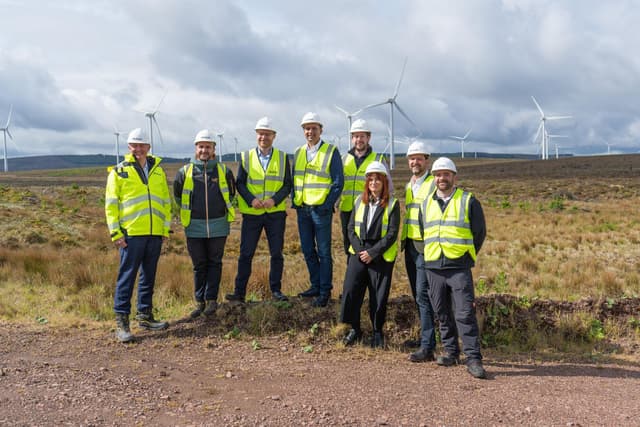 Scottish Labour leader and UK Energy Minister visit major Scottish wind farm