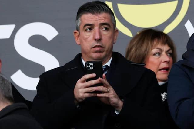 New Rangers coach Roy Makaay watched the Premier Sports Cup semi-final between Rangers and Hibernian at Hampden. (Photo by Craig Williamson / SNS Group)