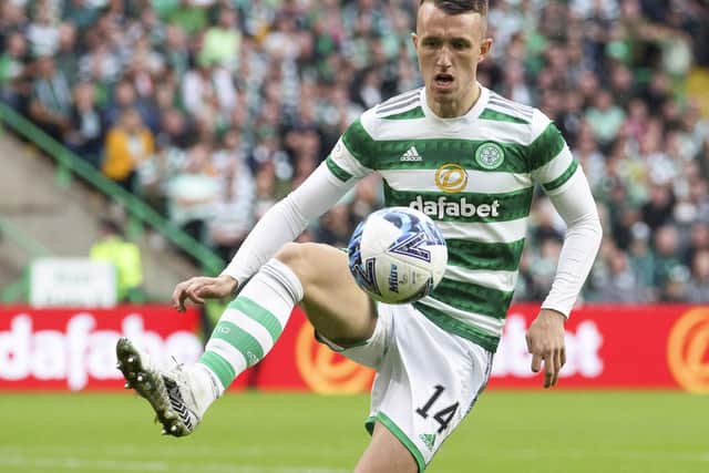 David Turnbull was back in training with Celtic on Thursday after pulling out of the Scotland squad with an ankle issue.  (Photo by Craig Williamson / SNS Group)
