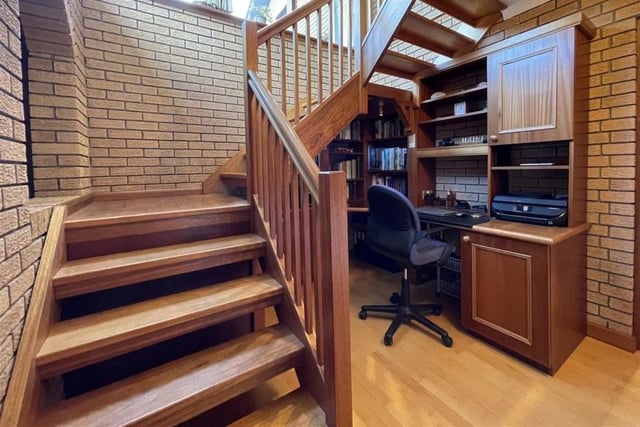 Clever use has been made of the area underneath the stairs to provide a handy office space if you're working from home.