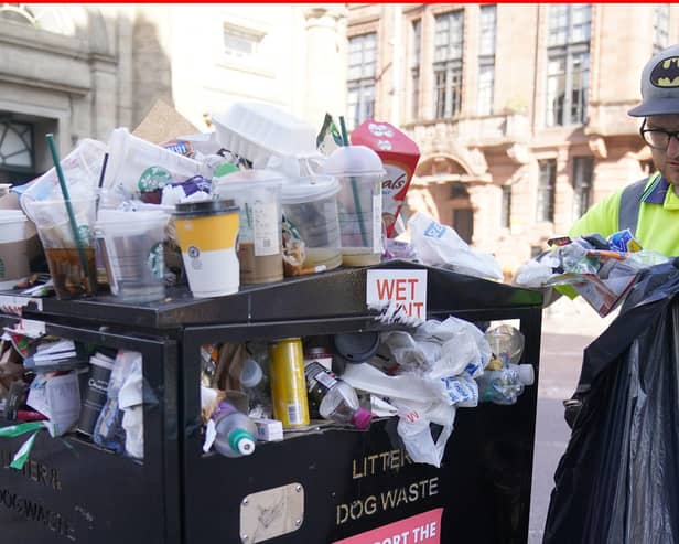 Glasgow's waste workers clearing mountains of rubbish as they return to work following several days of industrial action.