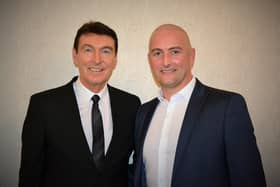 Colin McKendrick (right), pictured with Scots football legend Gordon Smith, is delighted Clydesdale Cup is back