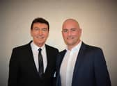 Colin McKendrick (right), pictured with Scots football legend Gordon Smith, is delighted Clydesdale Cup is back