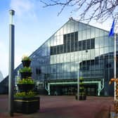 Exterior view of the main entrance at the SEC Centre, Glasgow, where the Go Green Exhibition will take place. Image: Stuart Wallace