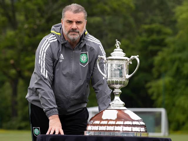 Celtic manager Ange Postecoglou insists his full focus is on Saturday's Scottish Cup final amid links to the Tottenham vacancy. (Photo by Craig Williamson / SNS Group)