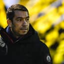 Rangers manager Giovanni van Bronckhorst during his team's 3-0 Scottish Cup win against Annan Athletic at Galabank on Saturday evening. (Photo by Rob Casey / SNS Group)