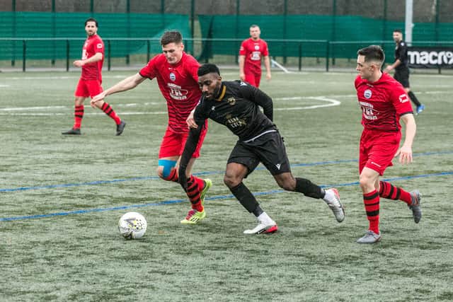 Motherwell-based Lowland League outfit Caledonian Braves in action
