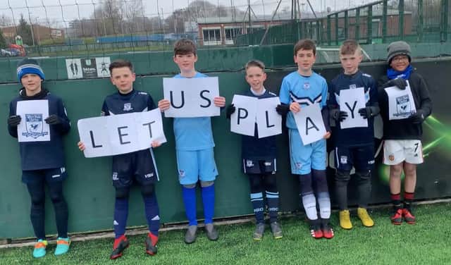 West Park United players plead their case to East Dunbartonshire Council