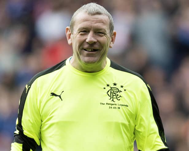 Andy Goram in action for Rangers Legends in 2018.