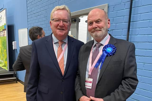 Councillor Gordon Wallace with Eastwood MSP Jackson Carlaw