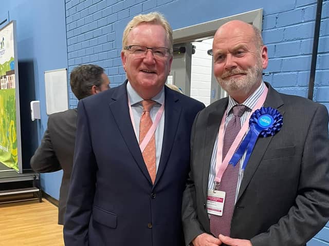 Councillor Gordon Wallace with Eastwood MSP Jackson Carlaw
