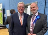 Councillor Gordon Wallace with Eastwood MSP Jackson Carlaw