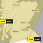 A yellow warning for wind is in force across much of Scotland from 3am to 3pm on Friday, February 17, 2023.