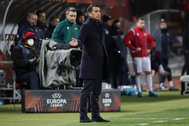 Rangers manager Giovanni van Bronckhorst has guided the Scottish champions into the quarter-finals of the Europa League. (Photo by Srdjan Stevanovic/Getty Images)