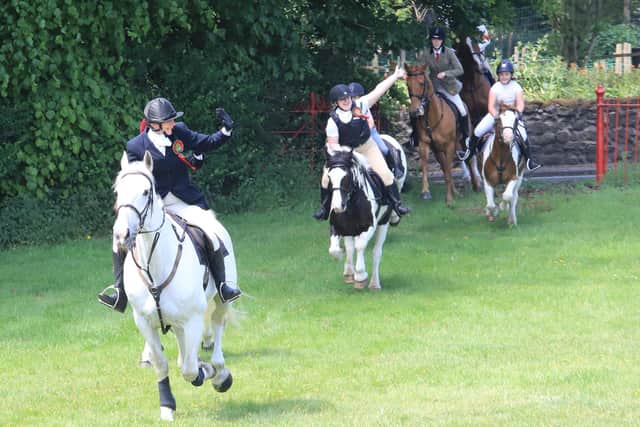 Riders get to let loose for their first gallop through the showfield.